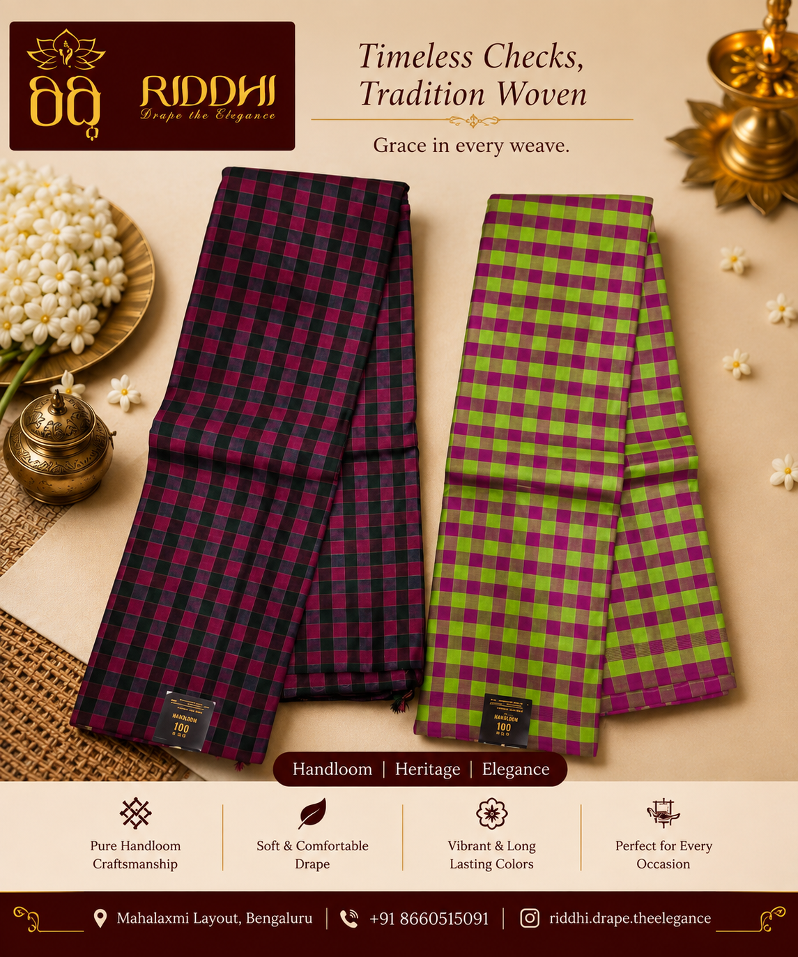 Classic Checks, Contemporary Grace.”