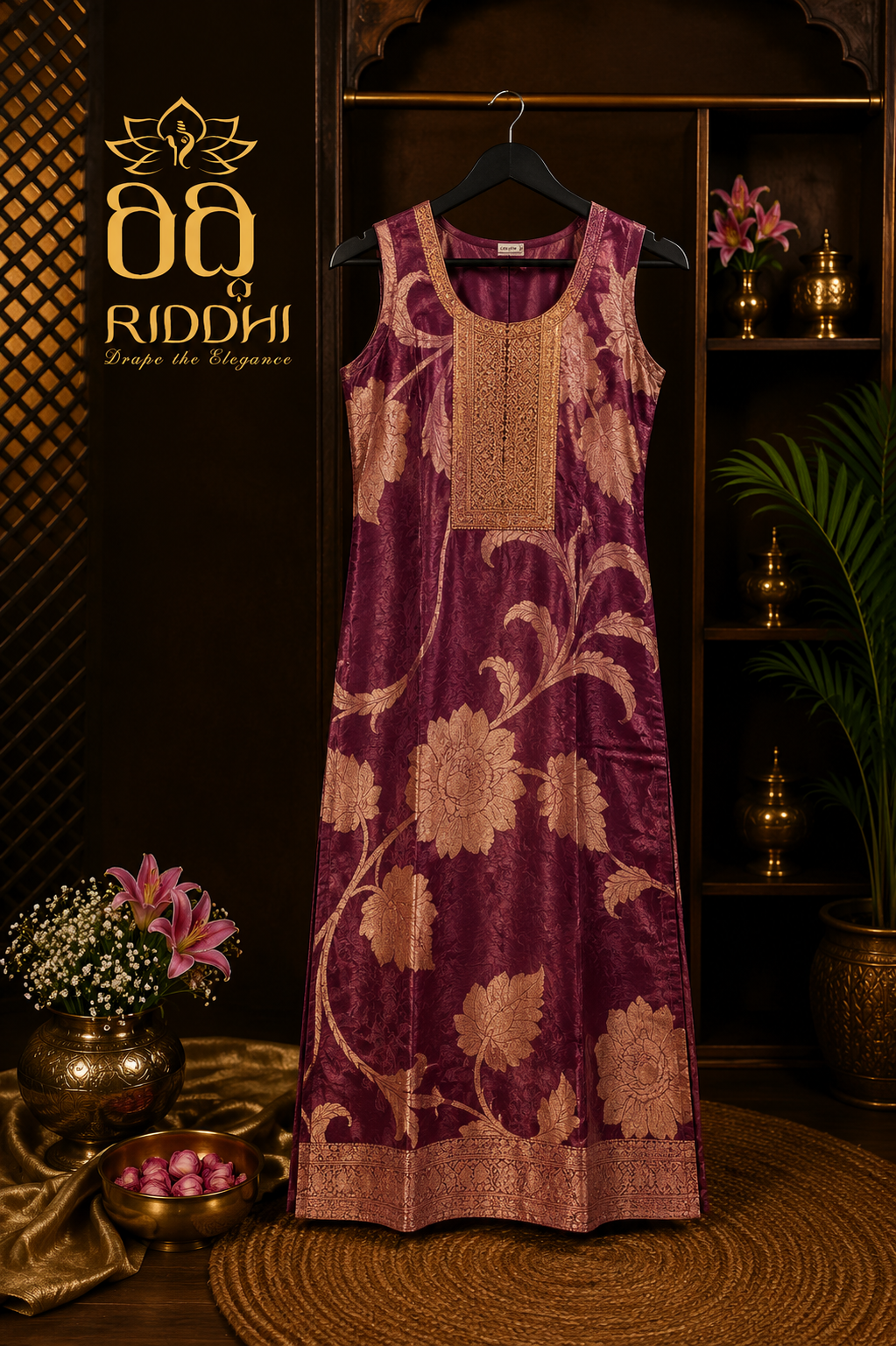 Royal plum, timeless gold Partware