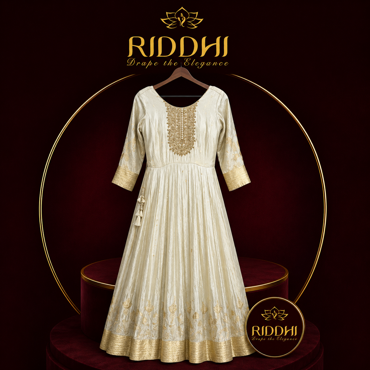 The Ivory Radiance Anarkali