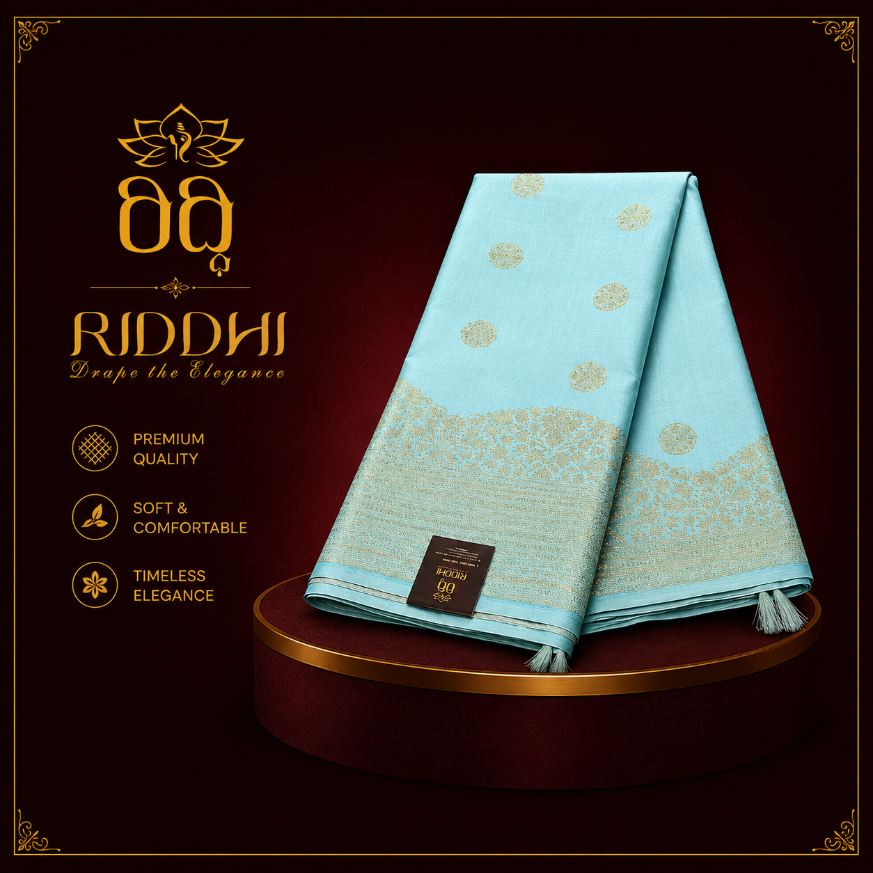 Blue Handloom Kanjeevaram Saree