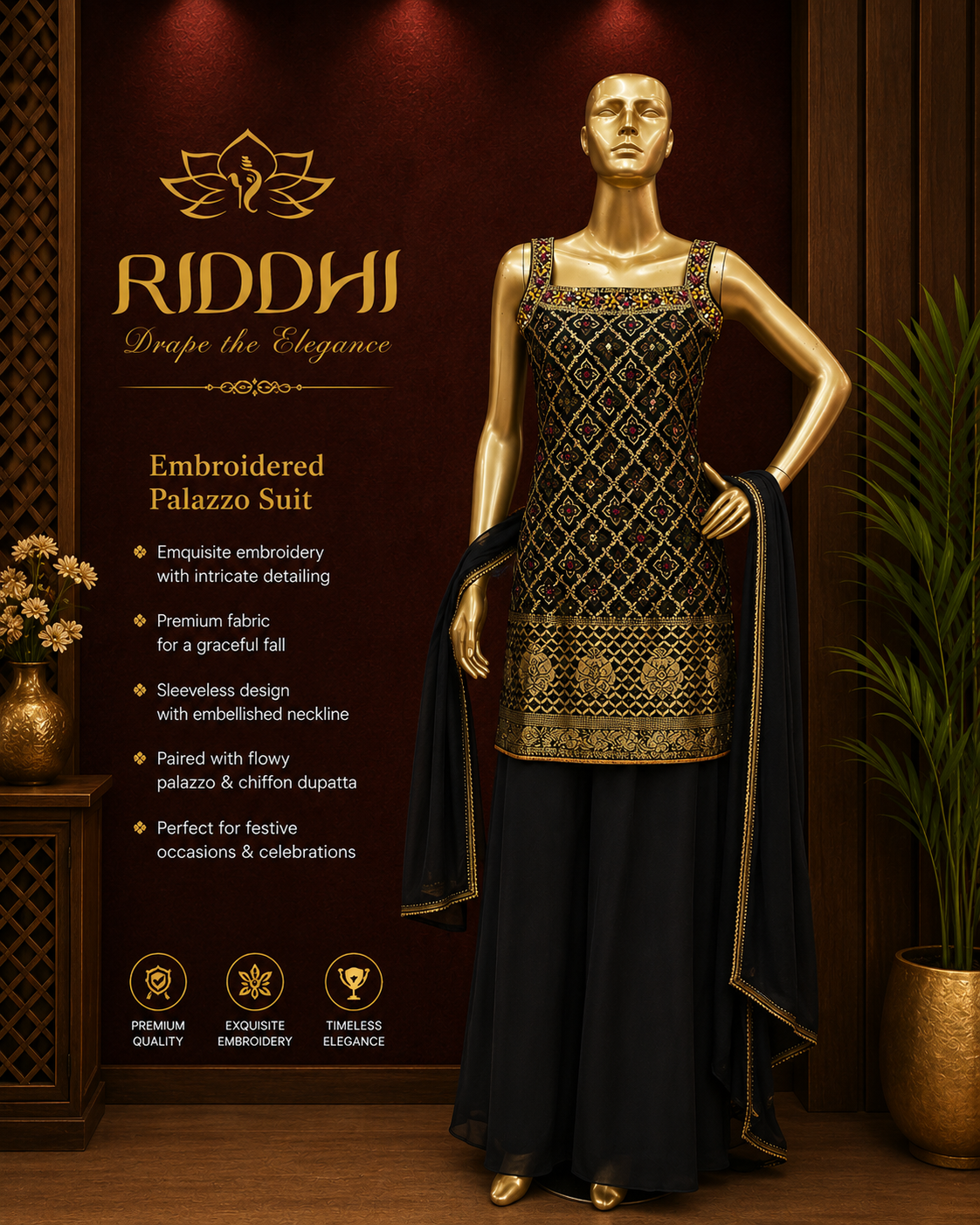 Black Patola Lehenga Set (DES-1946)